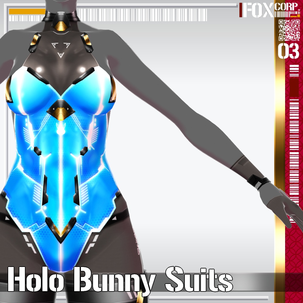 VRoid用 6*2色展開 ホログラフィックバニースーツ - Holo Bunny Suits 6*2Colors