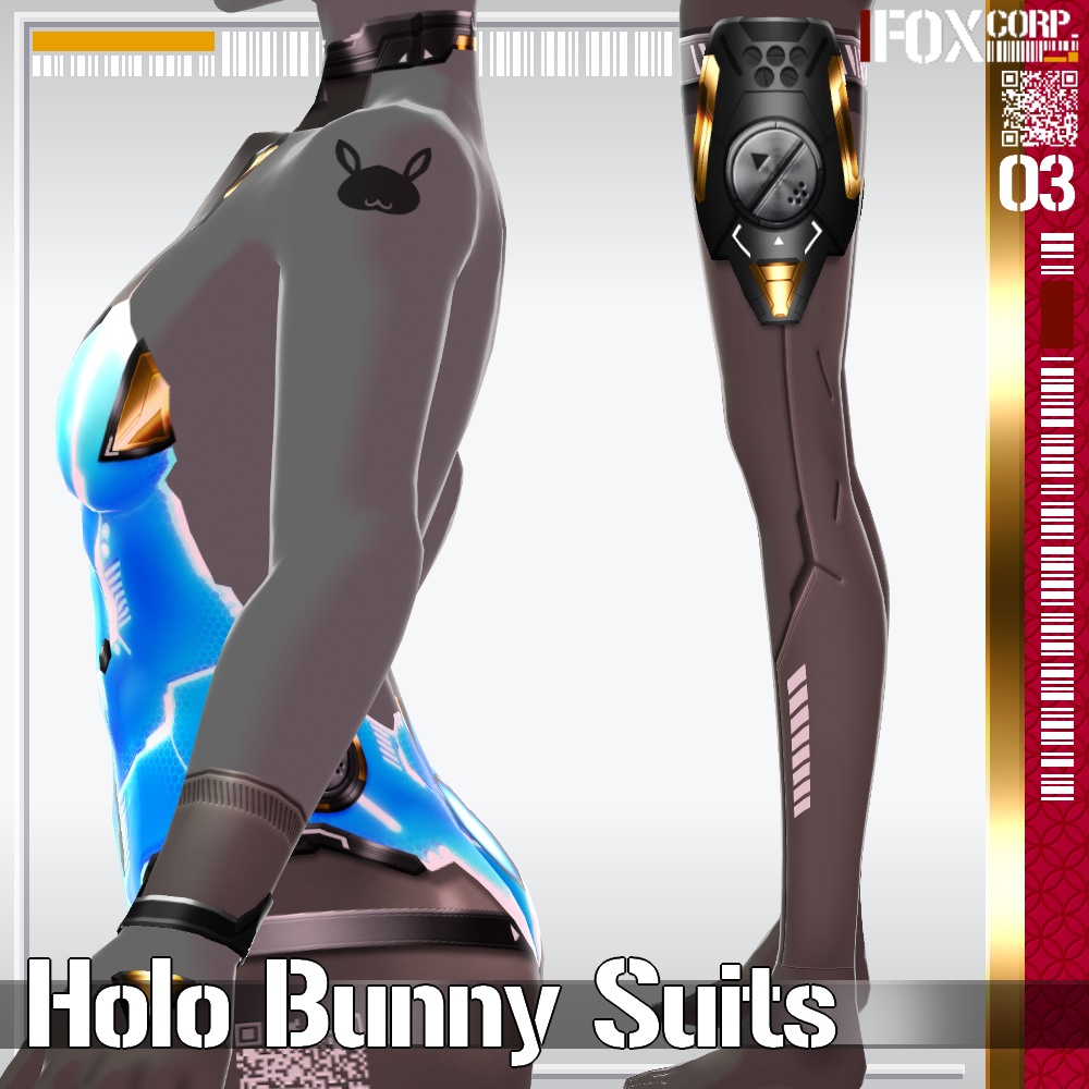 VRoid用 6*2色展開 ホログラフィックバニースーツ - Holo Bunny Suits 6*2Colors