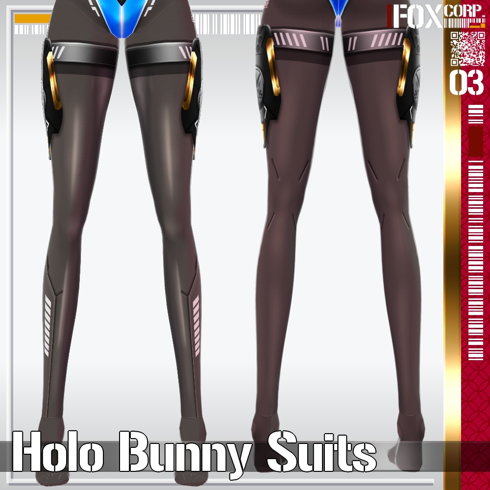 VRoid用 6*2色展開 ホログラフィックバニースーツ - Holo Bunny Suits 6*2Colors