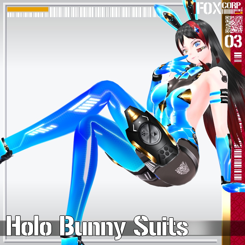 VRoid用 6*2色展開 ホログラフィックバニースーツ - Holo Bunny Suits 6*2Colors