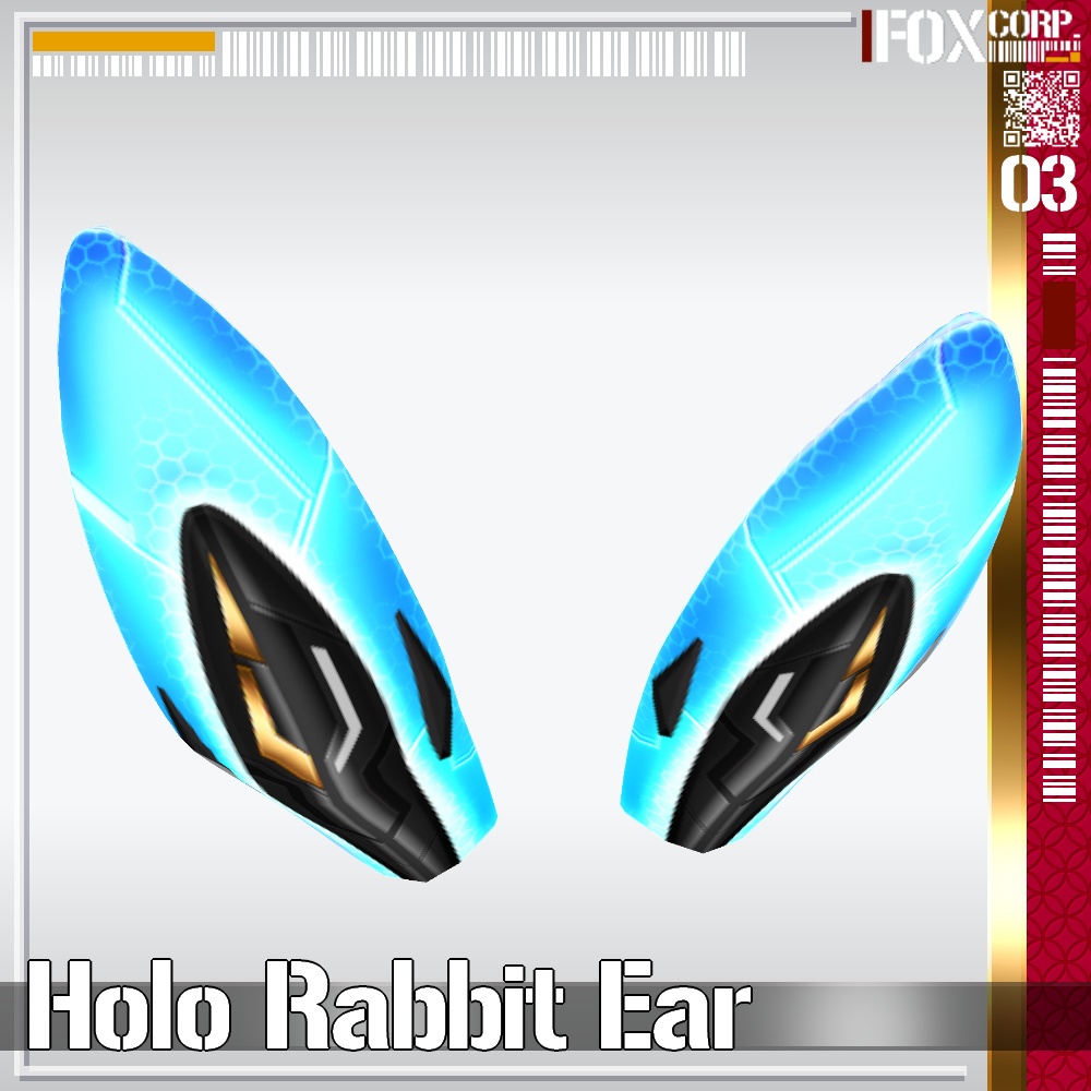 VRoid用 6*2色展開 ホログラフィックウサミミ - Holo Rabbit Ear 6*2Colors