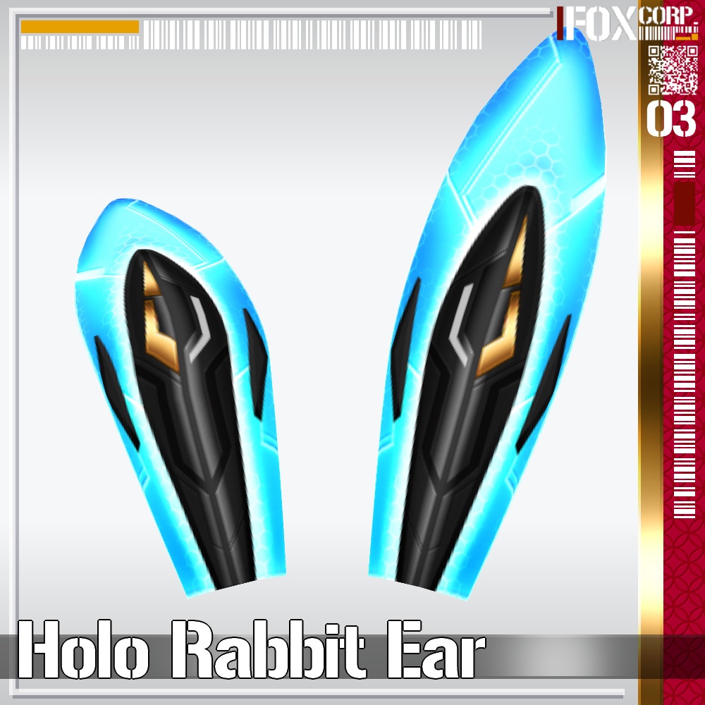 VRoid用 6*2色展開 ホログラフィックウサミミ - Holo Rabbit Ear 6*2Colors