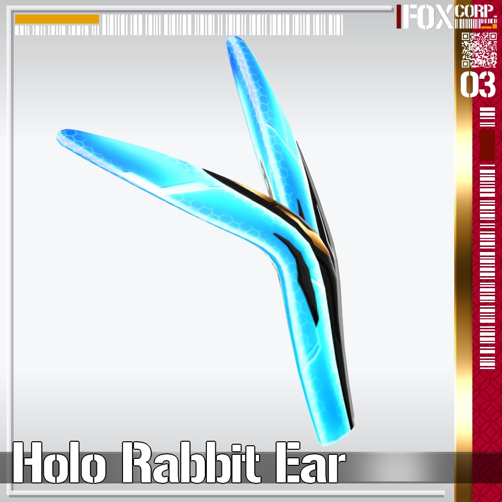 VRoid用 6*2色展開 ホログラフィックウサミミ - Holo Rabbit Ear 6*2Colors
