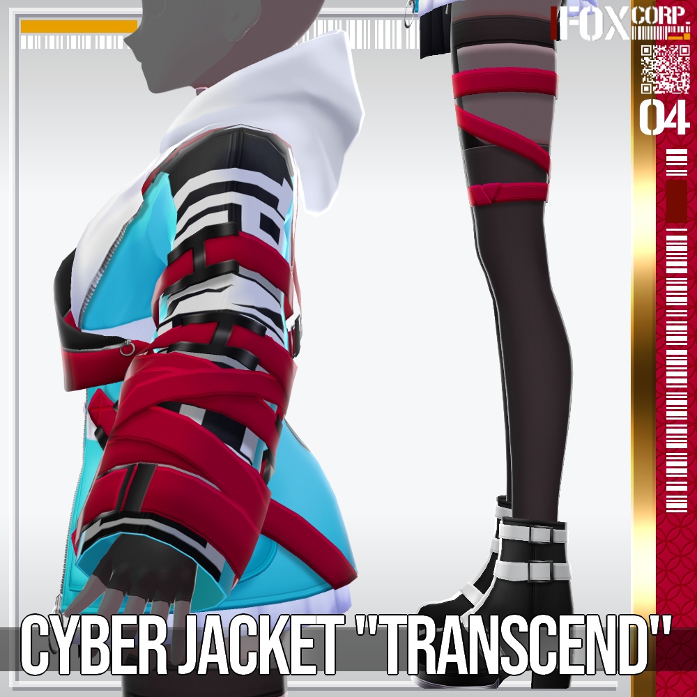 VRoid用 7色展開 サイバージャケット "トランセンド" - Cyber Jacket "Transcend" 7Colors