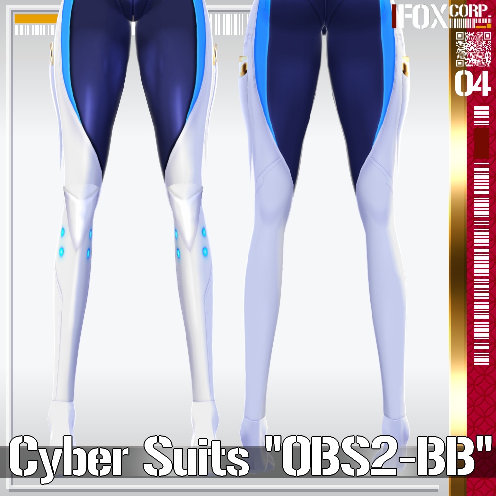 VRoid用 多色展開 第3世代 サイバースーツ "OBS2-BB" - Cyber Suits 3rd Gen. "OBS2-BB"