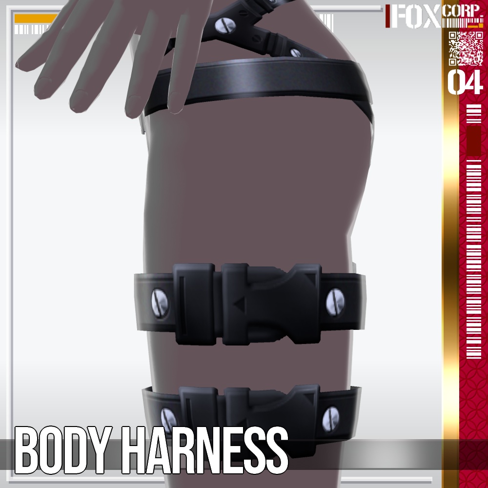 VRoid用 3色展開 ボディハーネス - Body Harness 3Colors