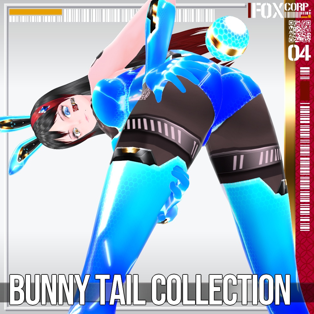 【新色追加!】VRoid用 28パターン バニーテールコレクション - Bunny Tail Collection 28Patterns