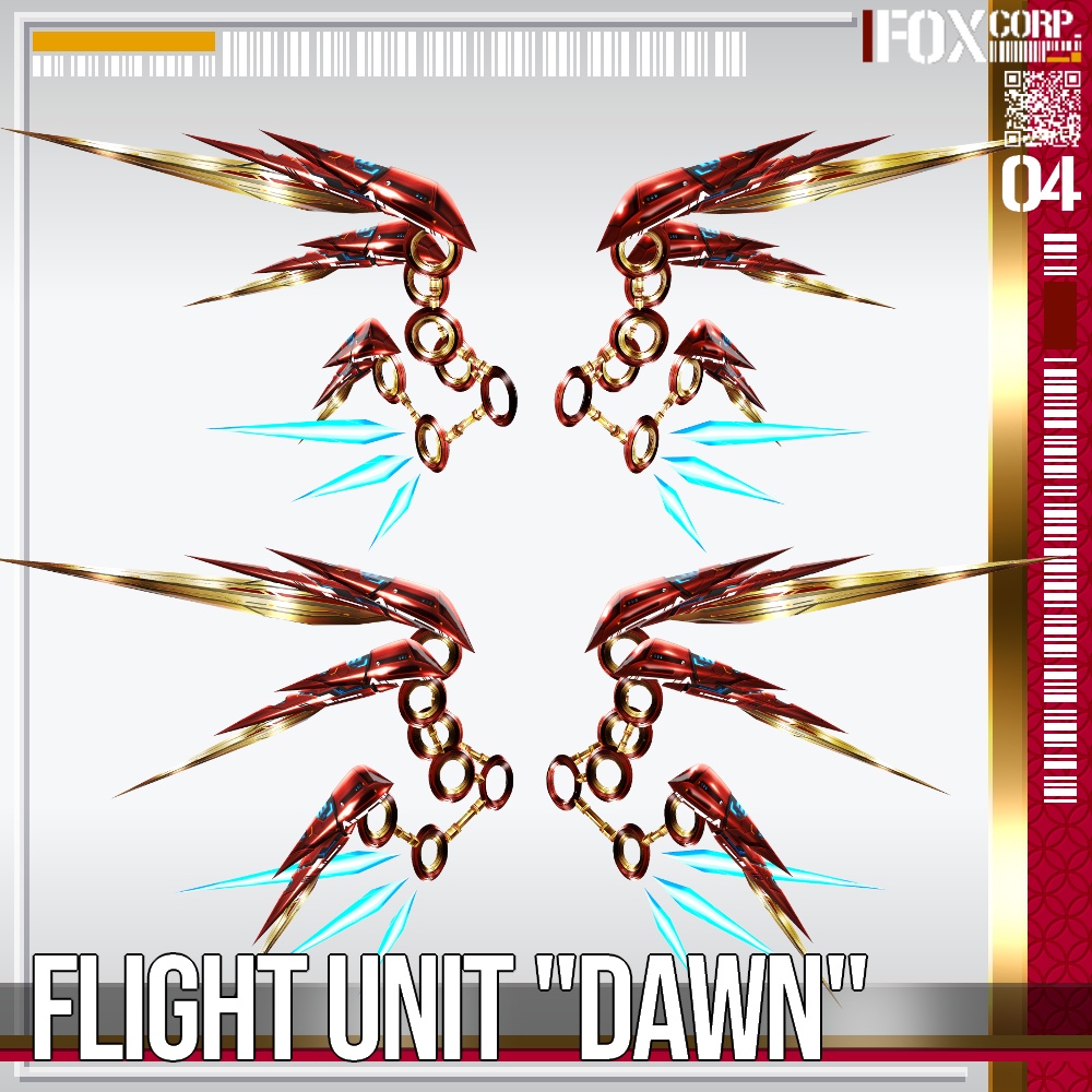 VRoid用 4*4色展開 フライトユニット "Dawn" - Flight Unit "Dawn" 4*4Colors