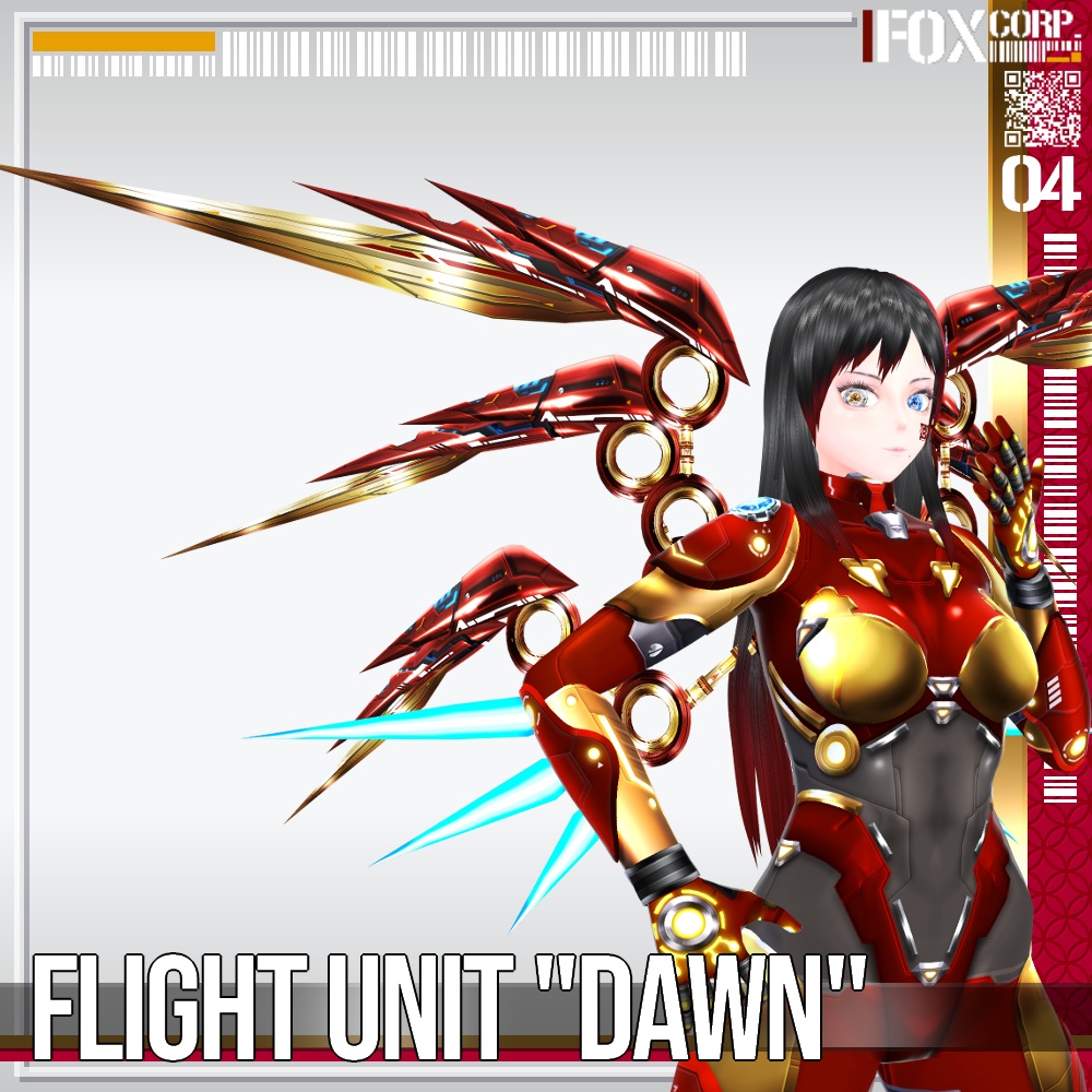VRoid用 4*4色展開 フライトユニット "Dawn" - Flight Unit "Dawn" 4*4Colors