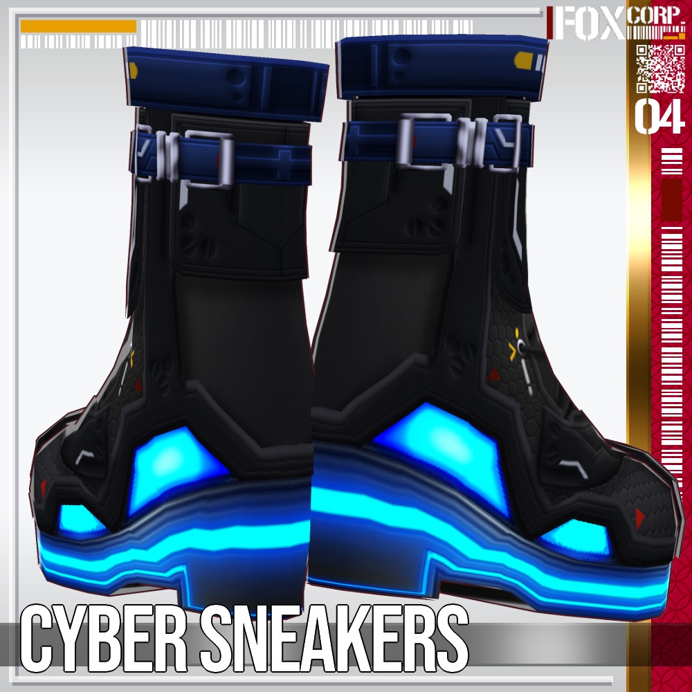 VRoid用 11*4色展開 サイバースニーカー - Cyber Sneakers 11*4Colors