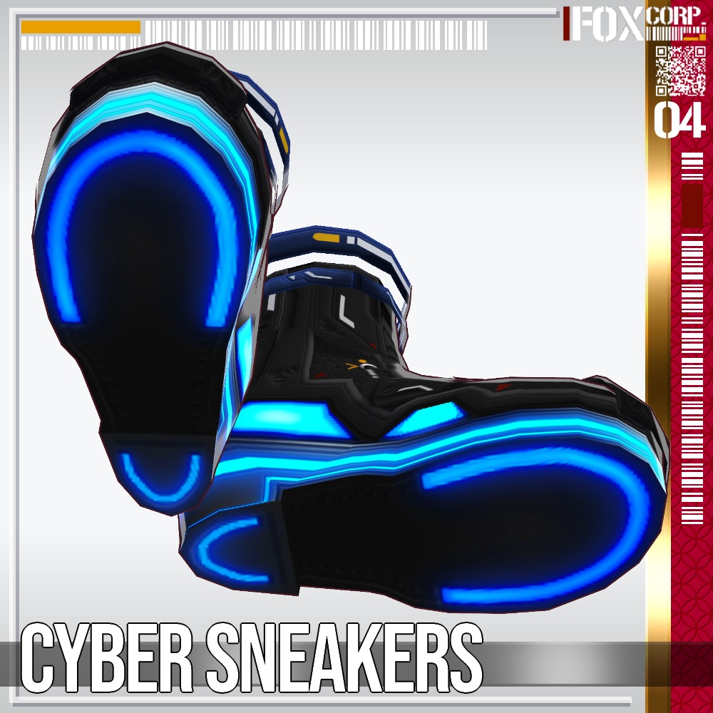 VRoid用 11*4色展開 サイバースニーカー - Cyber Sneakers 11*4Colors