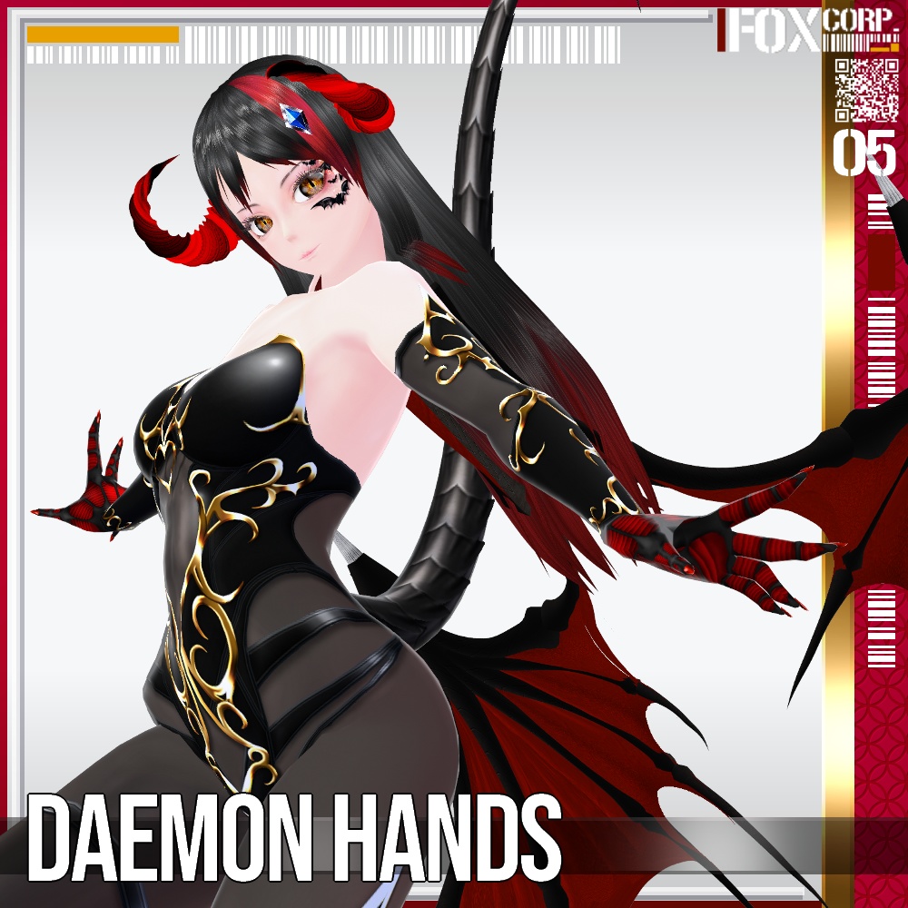 VRoid用 色調設定可能 鬼/悪魔の手 - Daemon Hands
