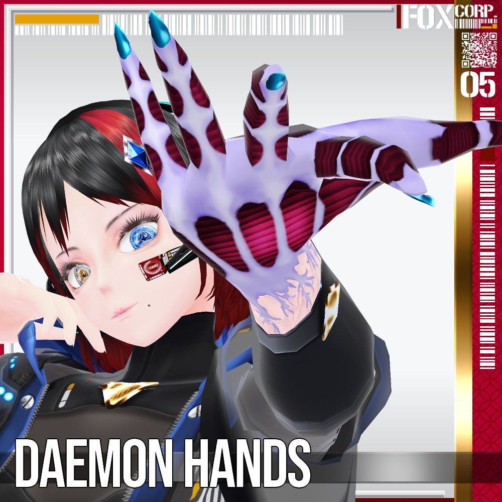 VRoid用 色調設定可能 鬼/悪魔の手 - Daemon Hands