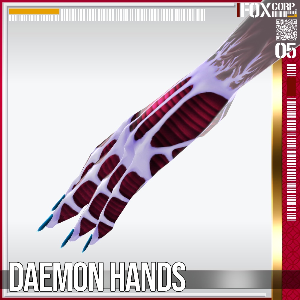 VRoid用 色調設定可能 鬼/悪魔の手 - Daemon Hands