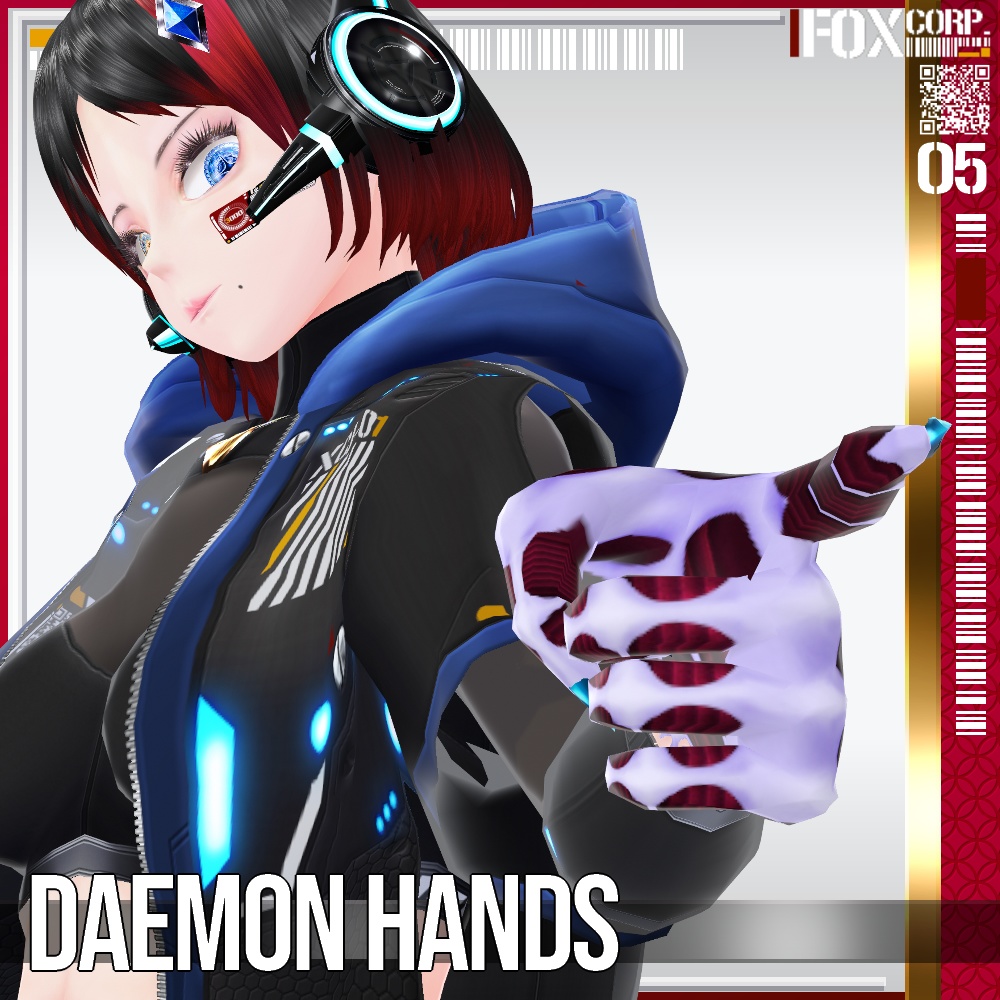 VRoid用 色調設定可能 鬼/悪魔の手 - Daemon Hands
