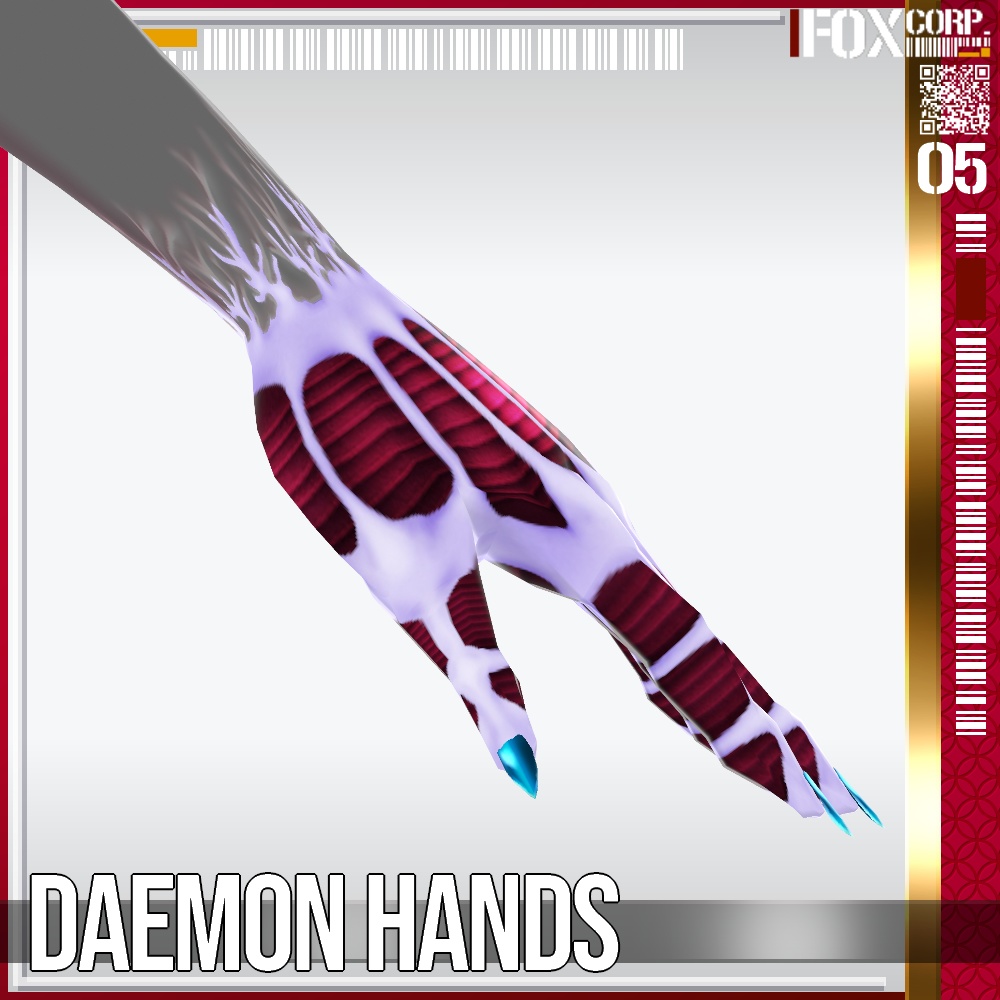 VRoid用 色調設定可能 鬼/悪魔の手 - Daemon Hands