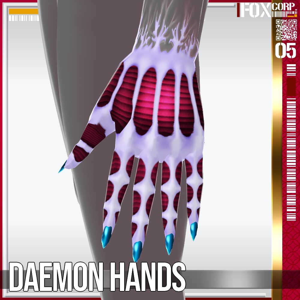 VRoid用 色調設定可能 鬼/悪魔の手 - Daemon Hands
