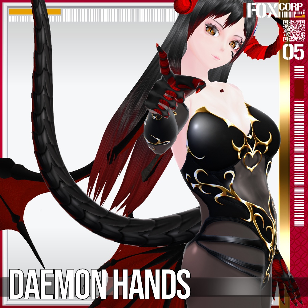 VRoid用 色調設定可能 鬼/悪魔の手 - Daemon Hands