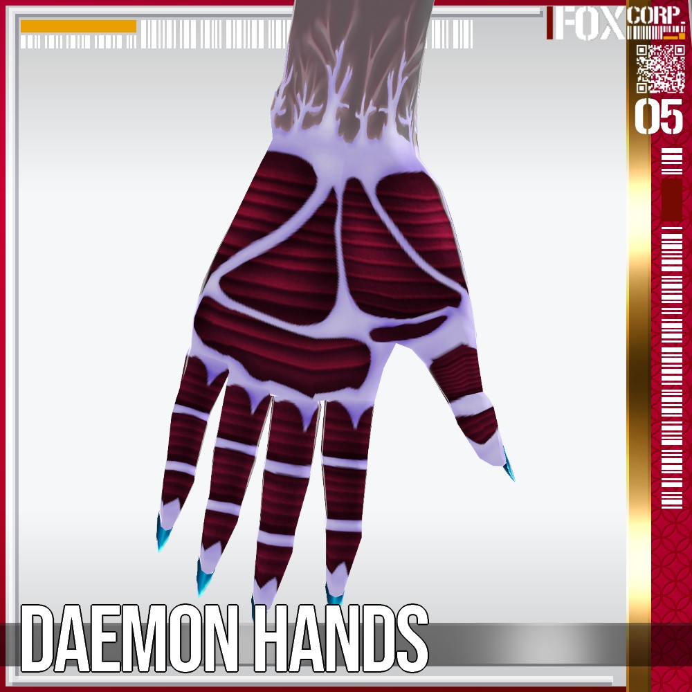 VRoid用 色調設定可能 鬼/悪魔の手 - Daemon Hands