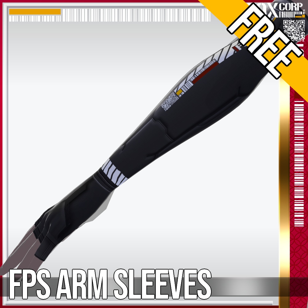 【FREE!】VRoid用 色調設定可能 FPS用アームスリーブ - FPS Arm Sleeves