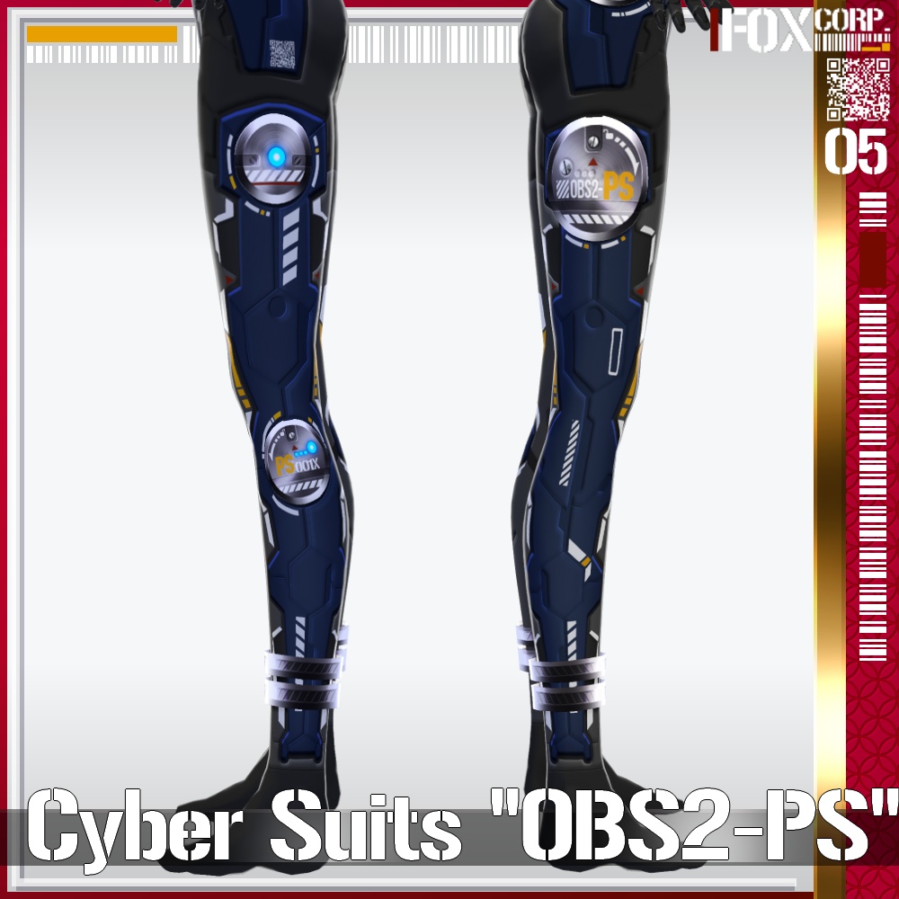 VRoid用 12*12*4色展開 第3世代 サイバースーツ "OBS2-PS" - Cyber Suits 3rd Gen. "OBS2-PS" 12*12*4Colors