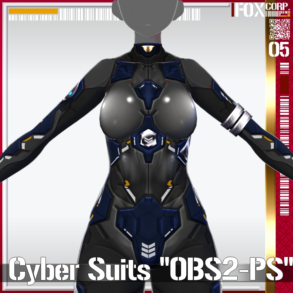 VRoid用 12*12*4色展開 第3世代 サイバースーツ "OBS2-PS" - Cyber Suits 3rd Gen. "OBS2-PS" 12*12*4Colors