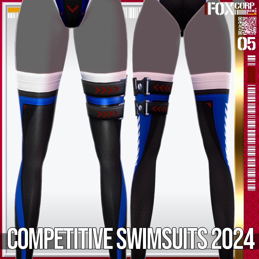 VRoid用 28色展開 改造競泳水着 2024 - Competitive Swimsuits 2024 28Colors