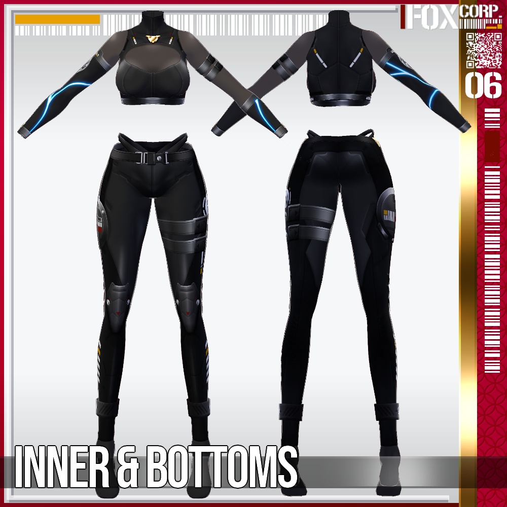 VRoid用 多色展開 サイバーショートジャケット "XCJ-03" - Cyber Short Jacket "XCJ-03"