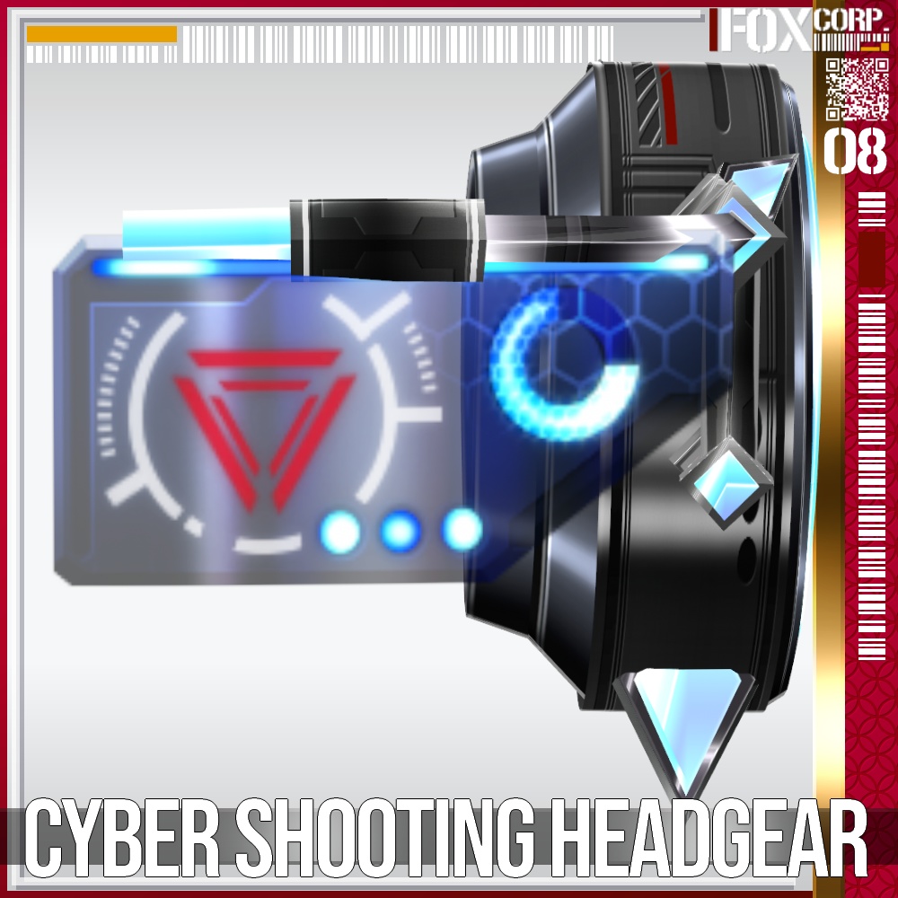 【光る!】VRoid用 3*6色展開 サイバーシューティングヘッドギア - Cyber Shooting Headgear 3*6Colors