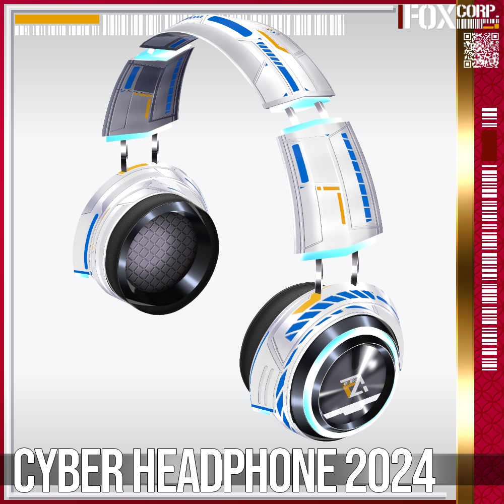 【光る!】VRoid用 8*6色展開 サイバーヘッドホン2024 - Cyber Headphone 2024 8*6Colors