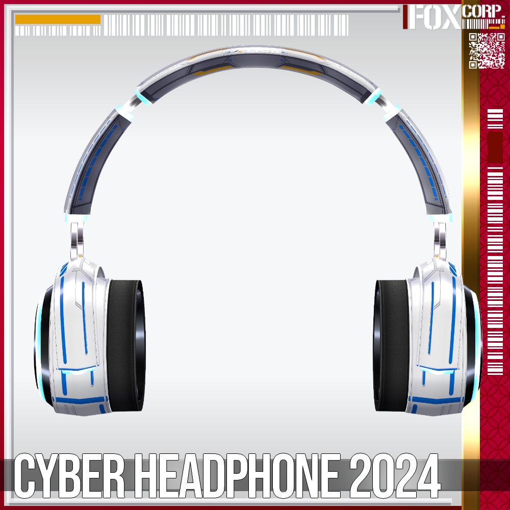 【光る!】VRoid用 8*6色展開 サイバーヘッドホン2024 - Cyber Headphone 2024 8*6Colors
