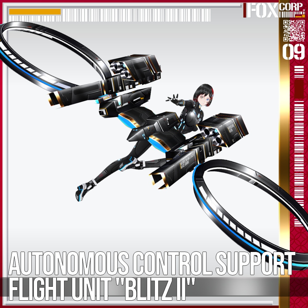 【光る!】Vroid用 5*6Colors 自立制御支援飛行ユニット "ブリッツ弐式" - Autonomous Control Support Flight Unit "Blitz II"