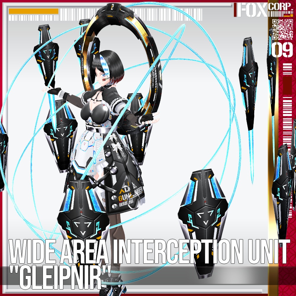 【光る!】VRoid用 5*6色展開 広域迎撃ユニット "Gleipnir" - Wide Area Interception Unit "Gleipnir" 5*6Colors