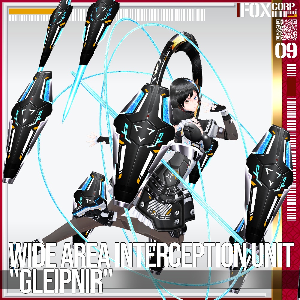 【光る!】VRoid用 5*6色展開 広域迎撃ユニット "Gleipnir" - Wide Area Interception Unit "Gleipnir" 5*6Colors