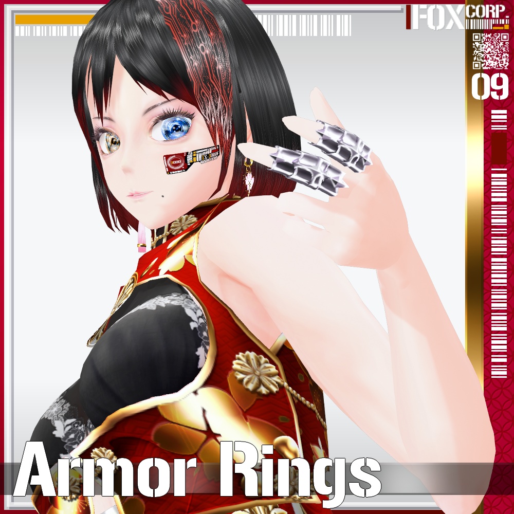 VRoid用 4色展開 アーマーリング - Armor Rings 4Colors
