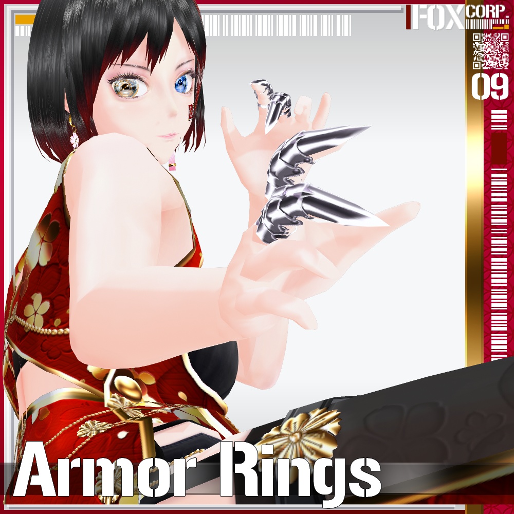 VRoid用 4色展開 アーマーリング - Armor Rings 4Colors