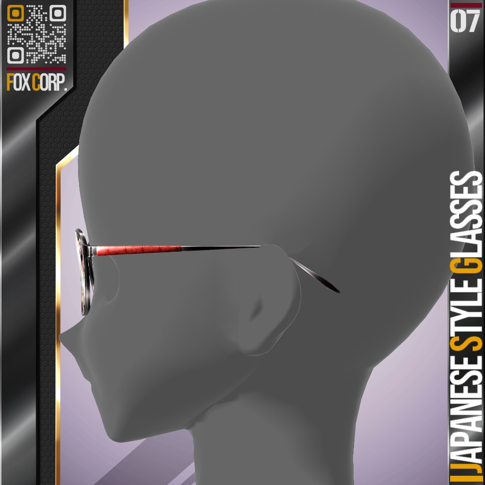 VRoid用 多色展開 和柄眼鏡 - Japanese Style Glasses