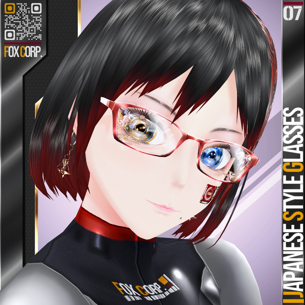 VRoid用 多色展開 和柄眼鏡 - Japanese Style Glasses