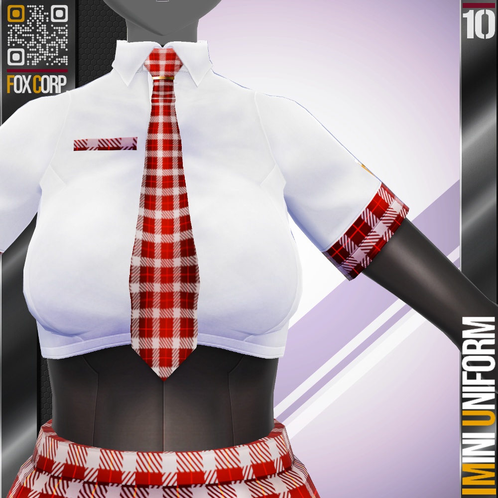[XWear対応] VRoid用 9色展開 ミニユニフォーム - Mini Uniform 9Colors - Fox Corp. - BOOTH