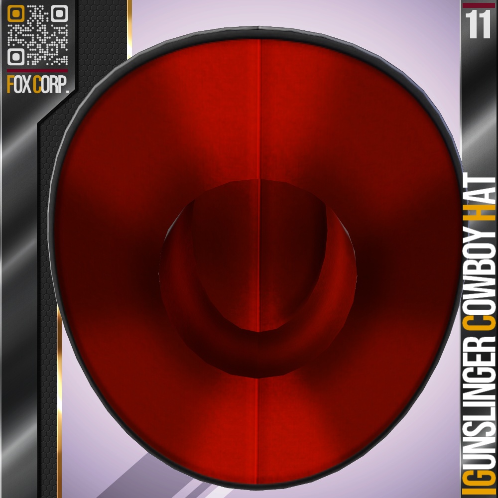 VRoid用 12色展開 ガンスリンガーウエスタンハット - Gunslinger Western Hat 12Colors