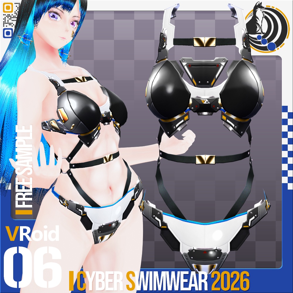 [XWear対応] VRoid用 13色展開 サイバースイムウェア 2026 - Cyber Swimwear 2026 13Colors
