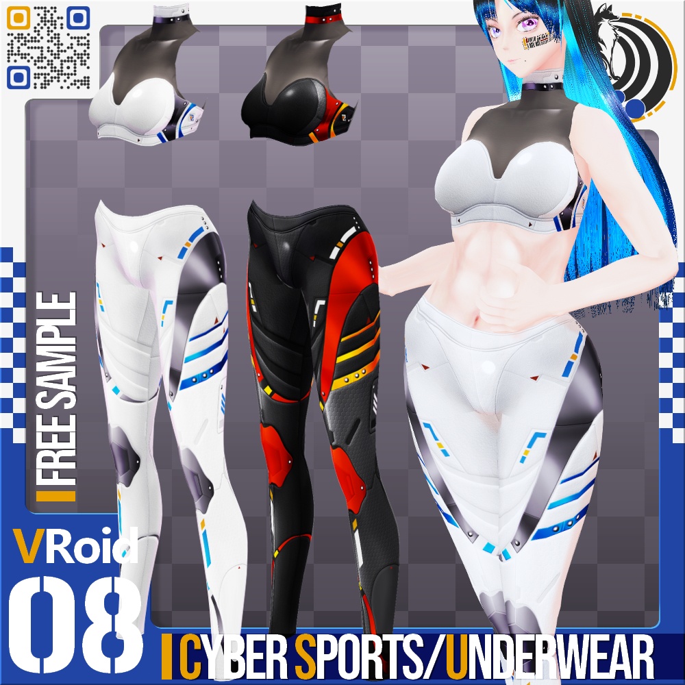 [XWear対応] VRoid用 13色展開 サイバースポーツ/アンダーウェア 2026 - Cyber Sports/Underwear 2026 13Colors
