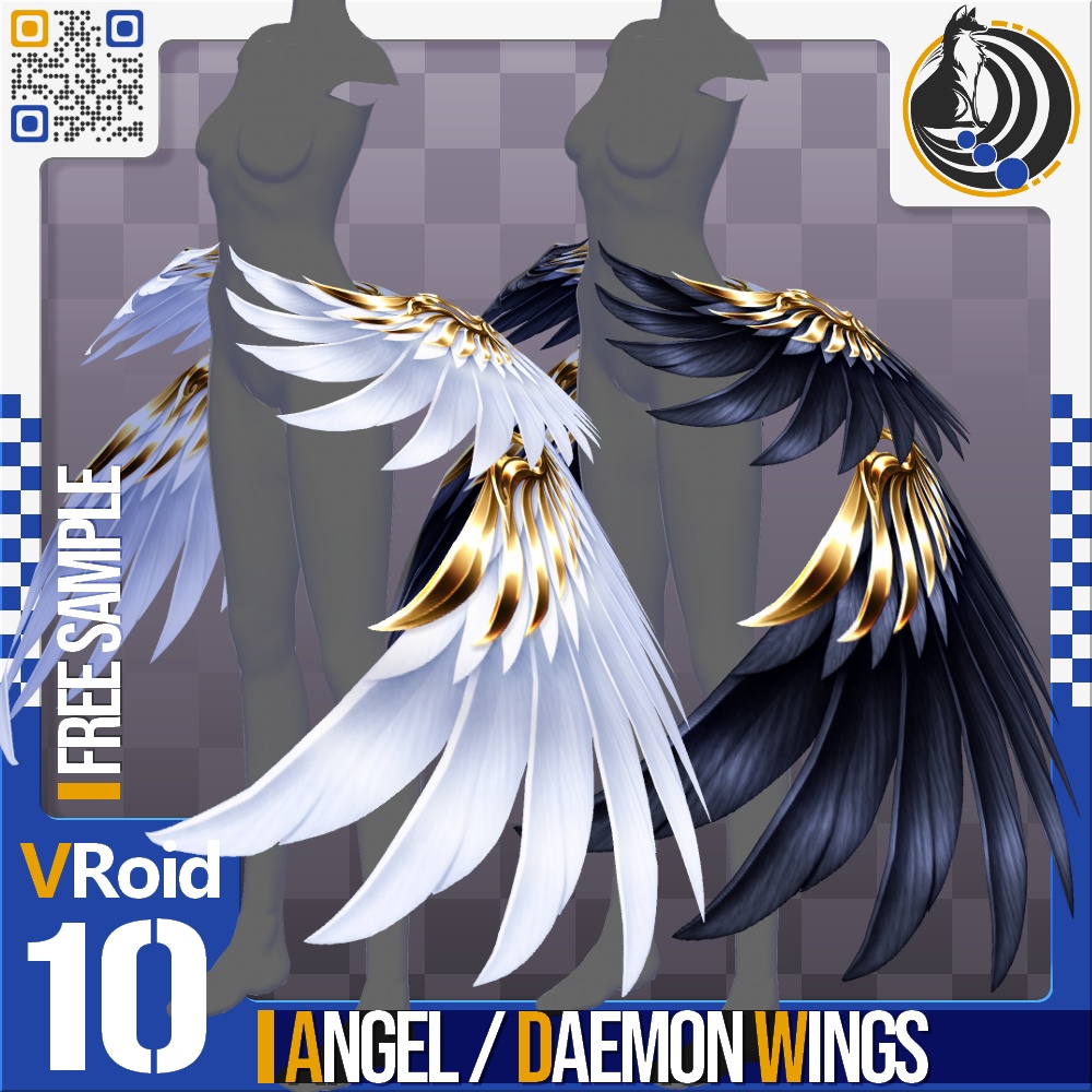 [XWear対応] VRoid用 6色展開 天使/悪魔の翼 - Angel / Daemon Wings 6Colors