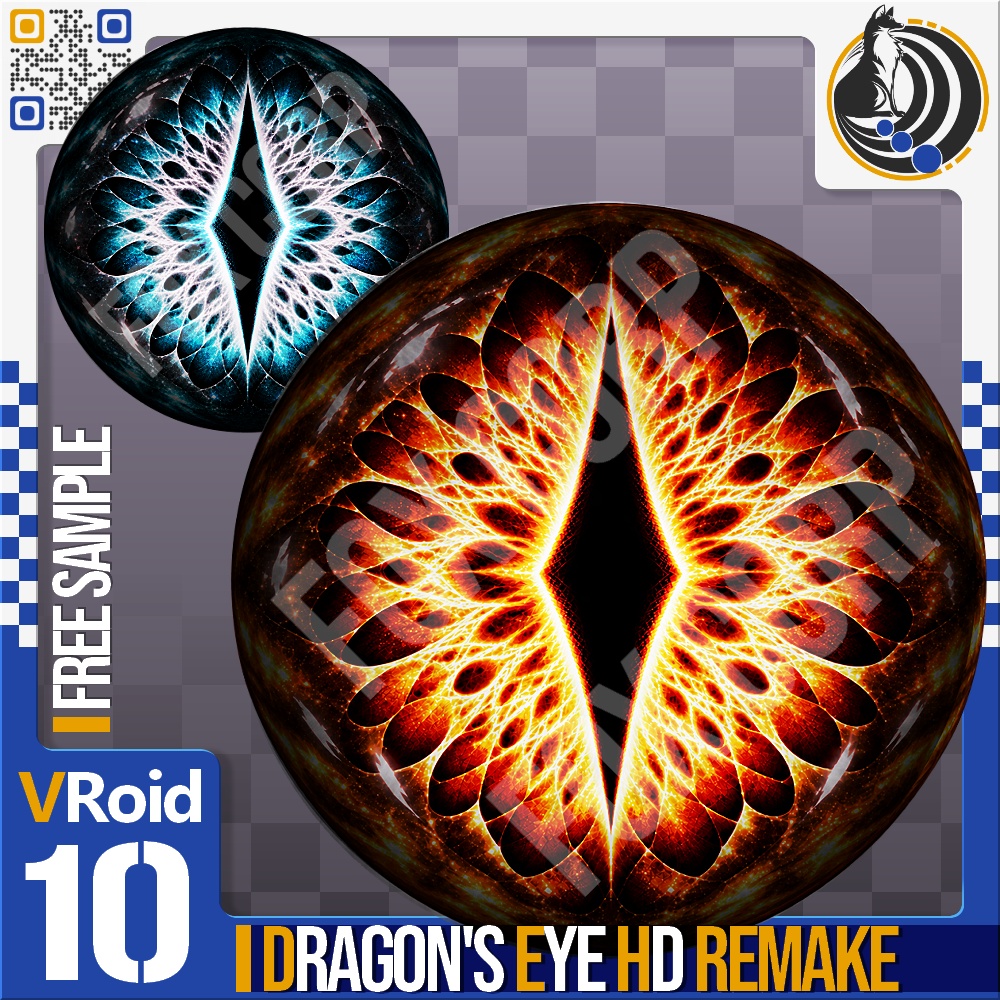 VRoid/VRC 5色展開 龍族の瞳 HD リメイク - Dragon's Eye HD Remake 5Colors