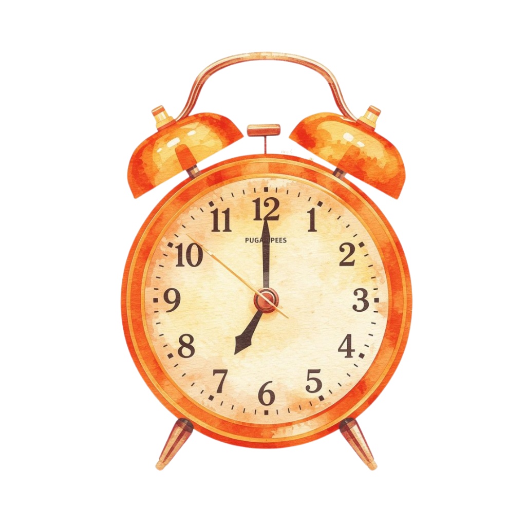 朝ルーティンモチーフ 水彩クリップアート(10点)