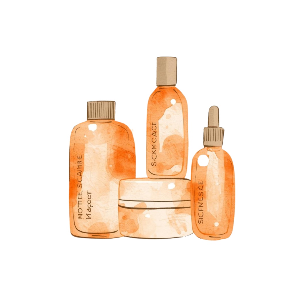 朝ルーティンモチーフ 水彩クリップアート(10点)