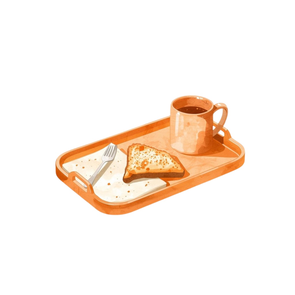 朝ルーティンモチーフ 水彩クリップアート(10点)