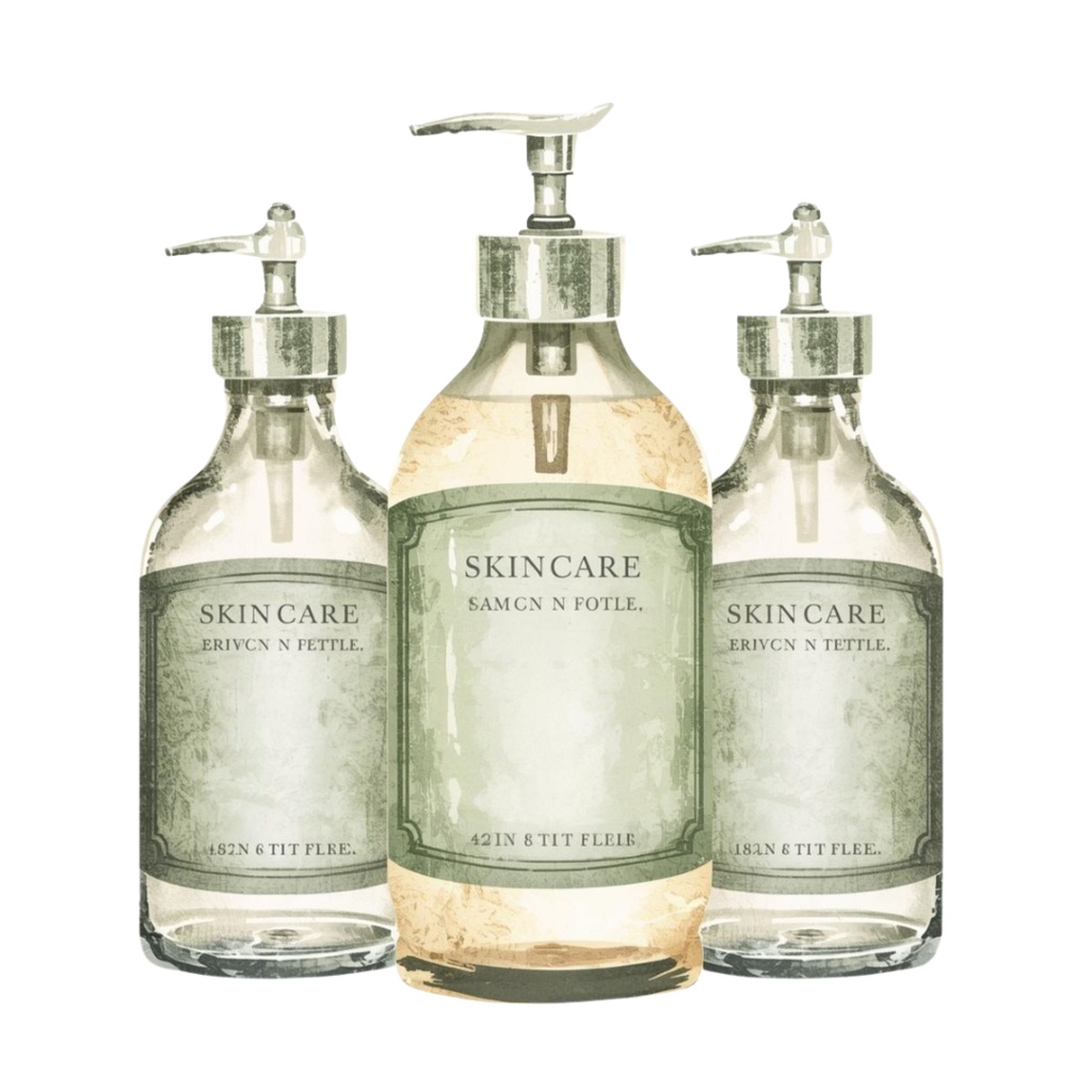 くすみグリーン朝ルーティンモチーフ水彩クリップアート(10点)