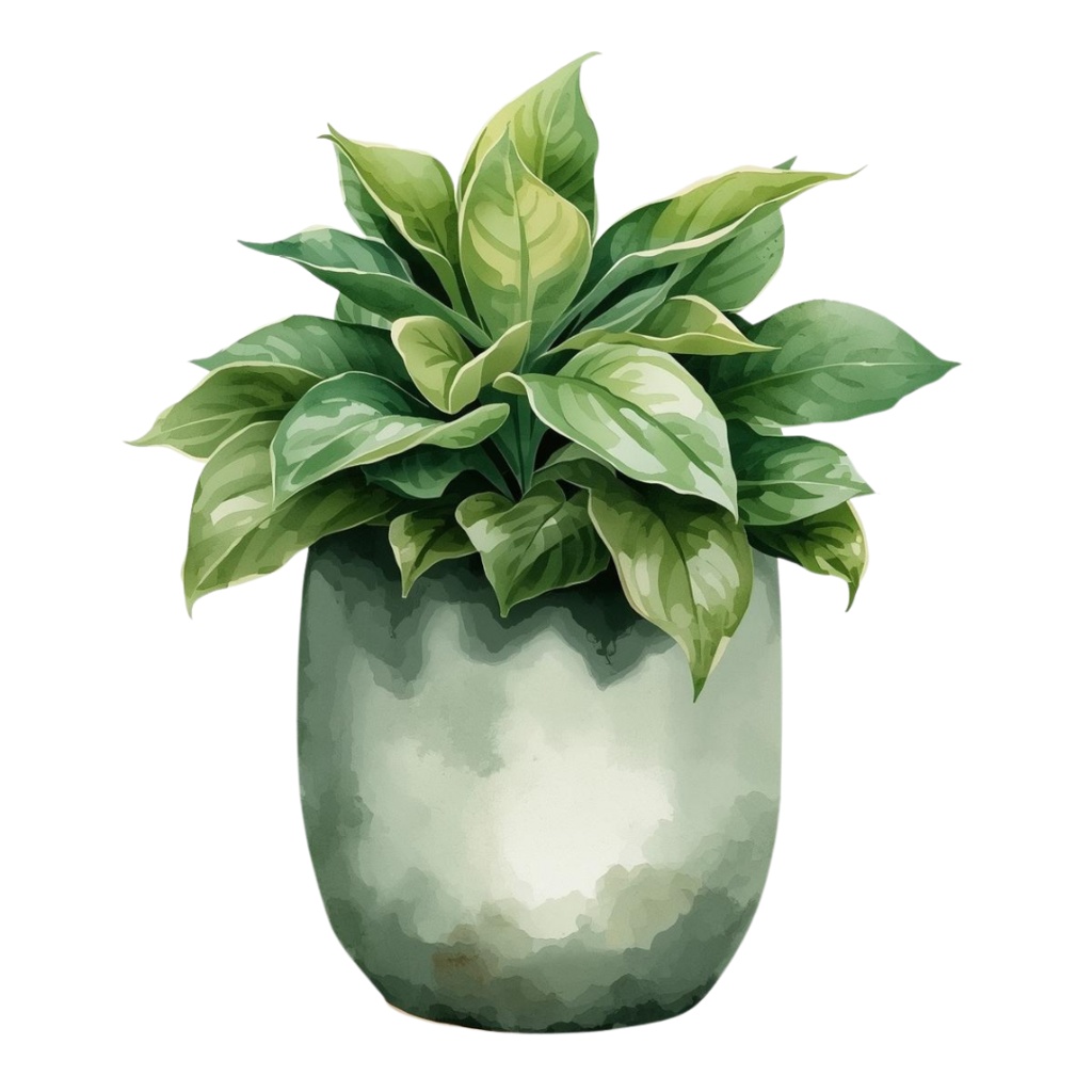 くすみグリーン朝ルーティンモチーフ水彩クリップアート(10点)