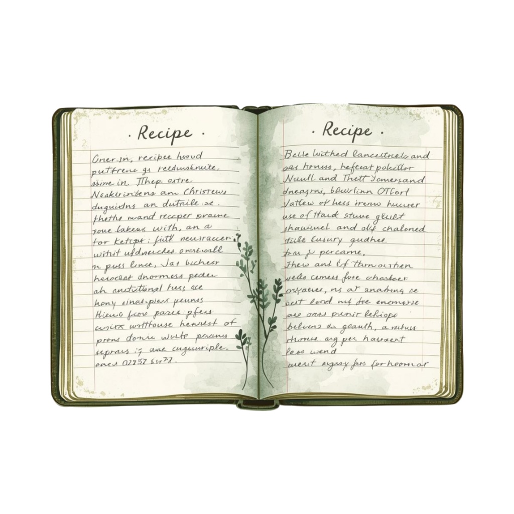 おうちカフェ vol.2|くすみグリーンの水彩クリップアート10点セット